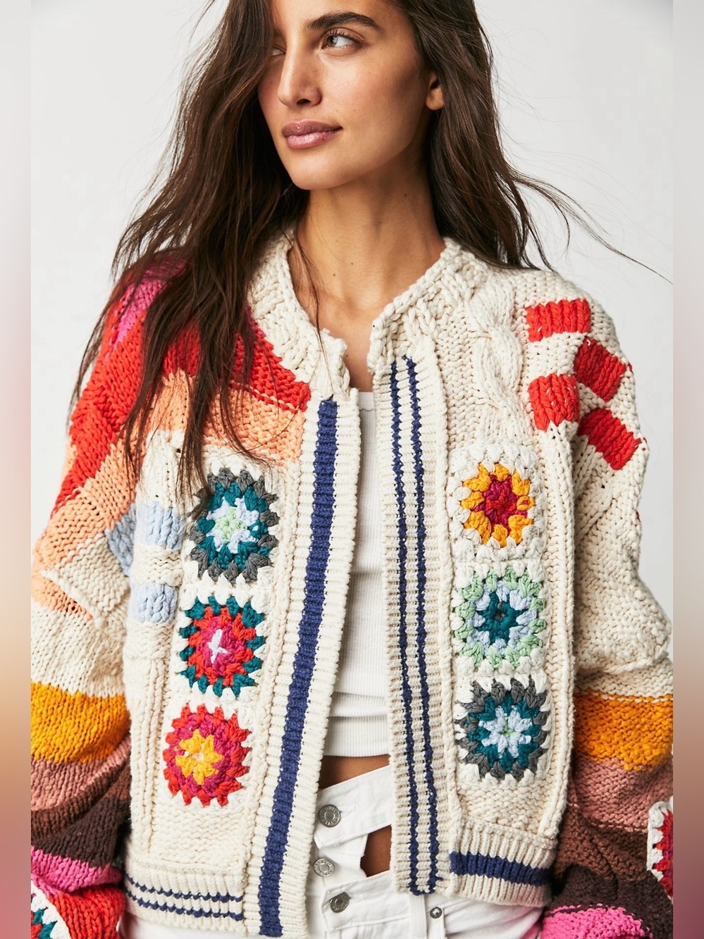 NWT size Large Free People Clear Skies Cardi sweater - Picture 3 of 7